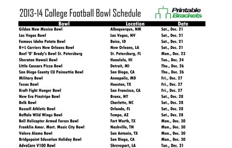 college football tv schedule